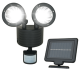 22 LED Twin Head Solar Security Light — with Remote Solar Panel