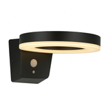 Halo Black Solar Wall Light