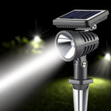 Halo Black Solar Spotlight – 7 Bright White LEDs