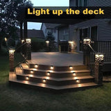 Solar Powered Fence & Decking Lights (Set of 8) - SPV Lights